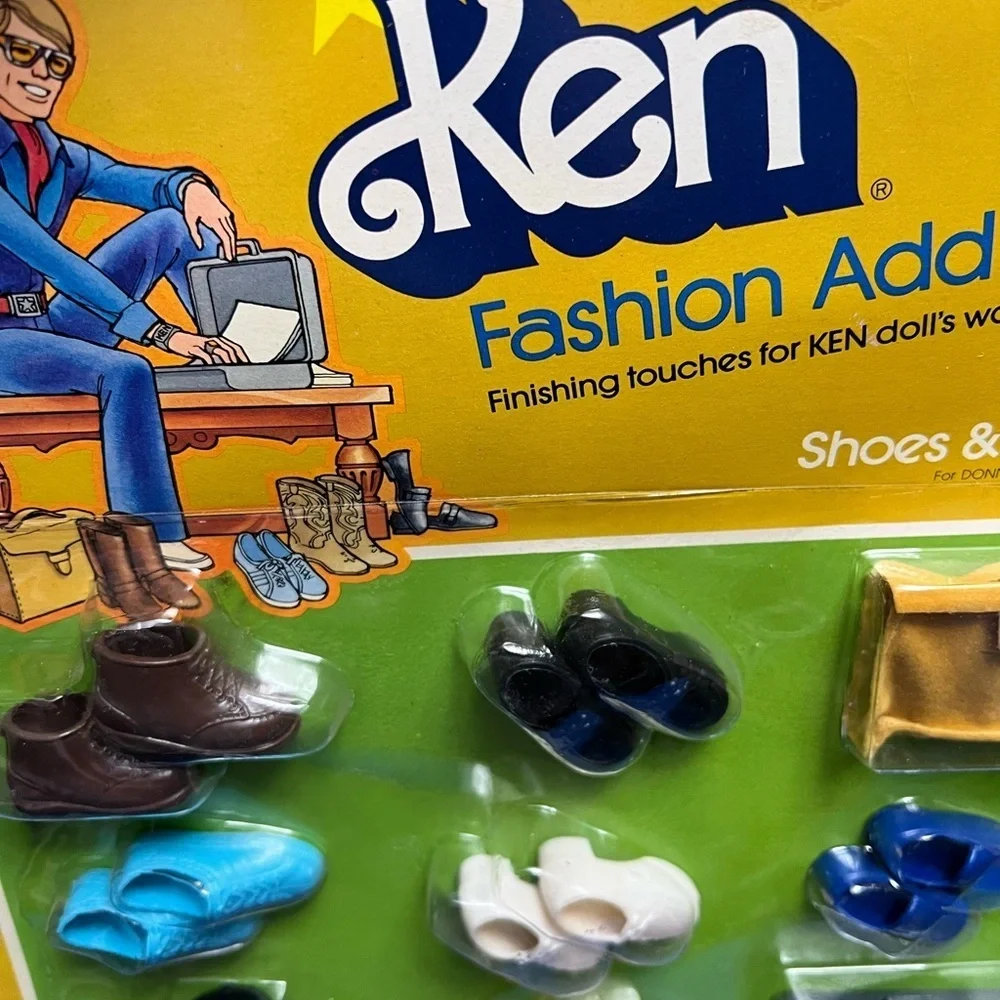 Vintage 1978 Barbie’s Ken Fashion Add Ons Shoes & Cases Package NEW Mattel Toys